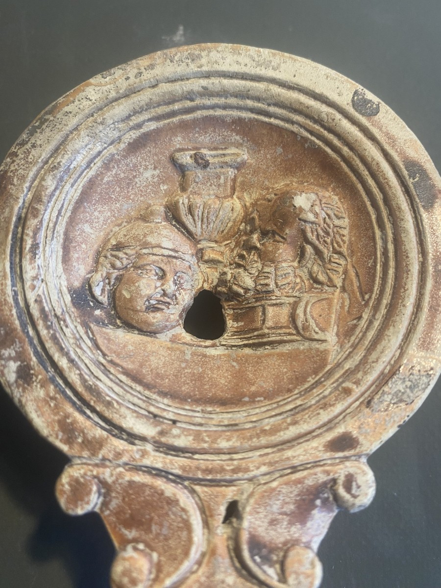 une authentique lampe à huile epoque romaine en très bon état-photo-5