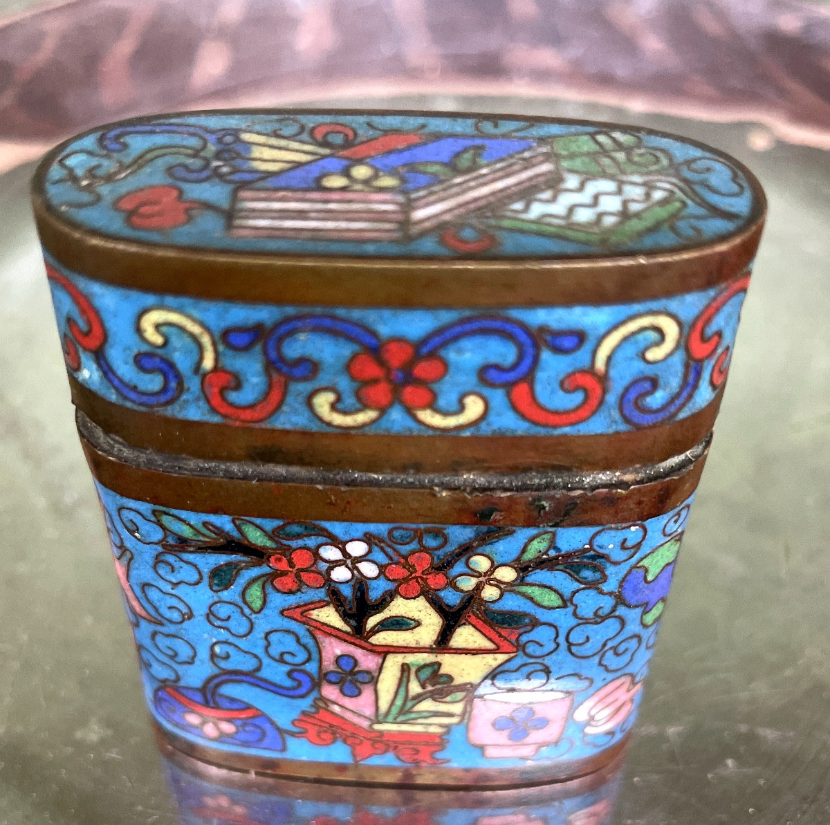 Cloisonné Opium Box