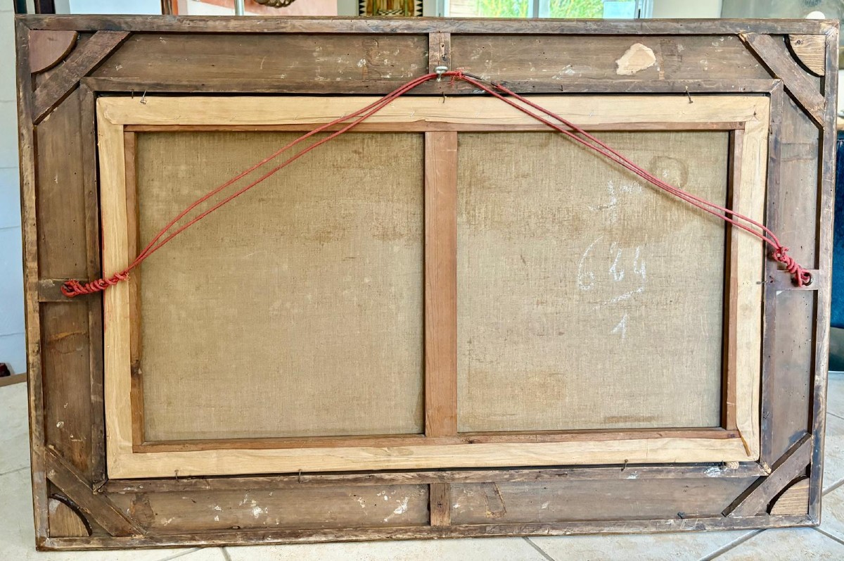 Grande Huile sur toile par Charles Emile-Joseph ROUSSEL 1861 : 1936  pêcheurs en mer à Berck-photo-4