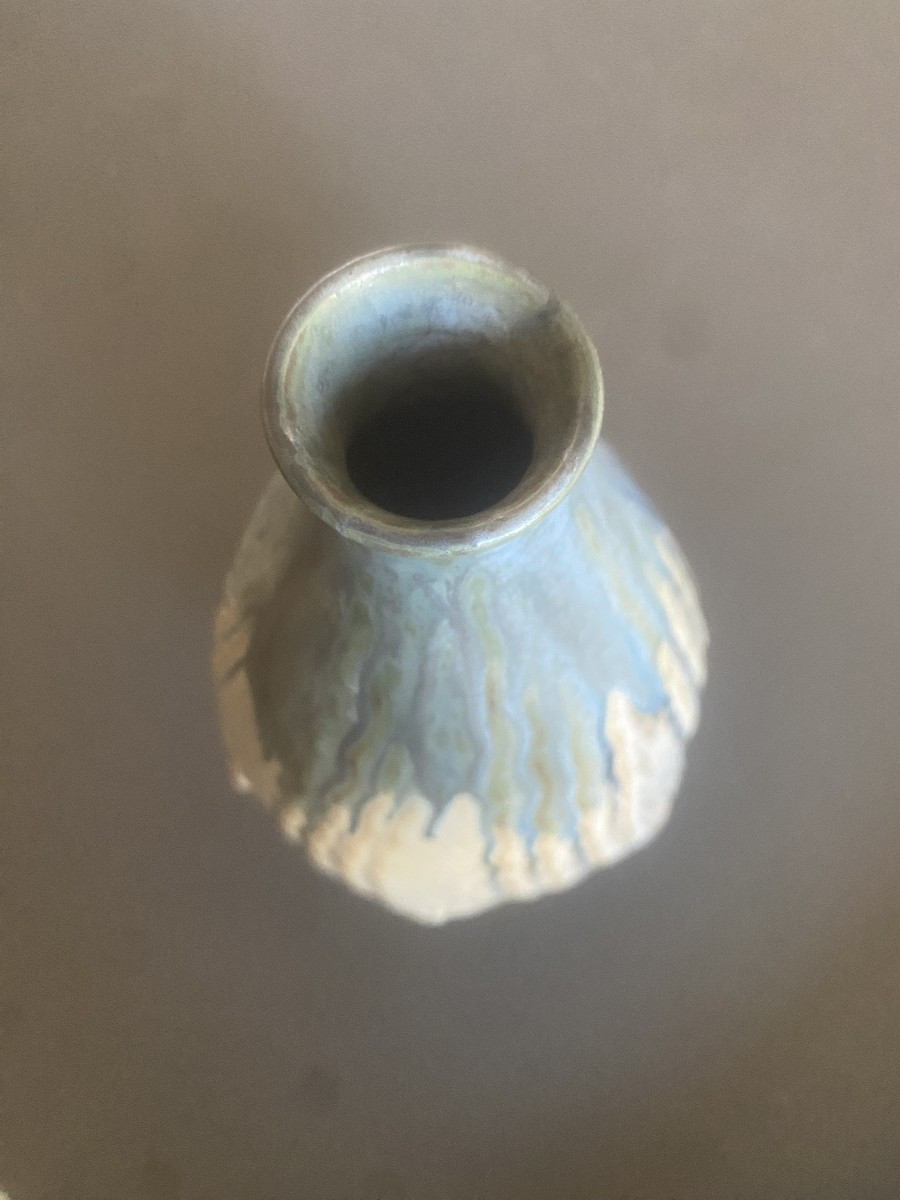 Vase en grés émaillé signé DENBAC art nouveau autour de 1920/ 1930-photo-3