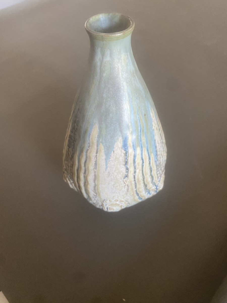 Vase en grés émaillé signé DENBAC art nouveau autour de 1920/ 1930
