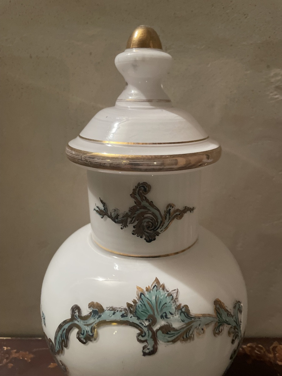 Syr Of Grenade" Pharmacy Jar In Semi-opaline Crystal-photo-3