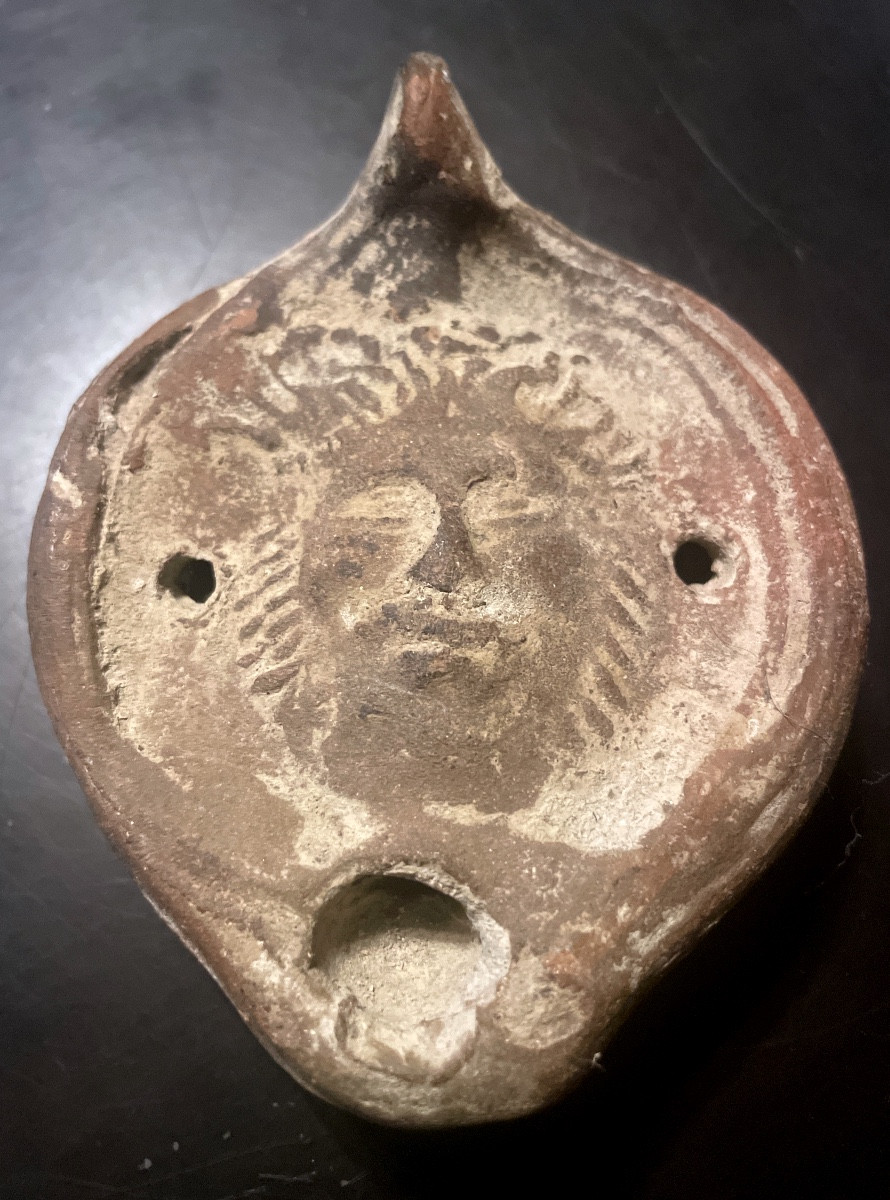Lampe à huile romaine en terre cuite 