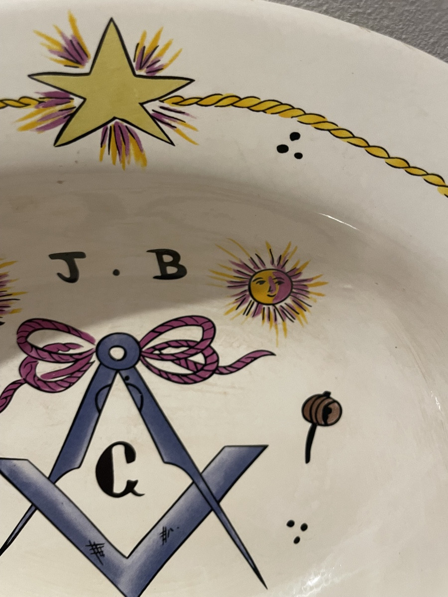 Plat à barbe maçonnique -photo-3