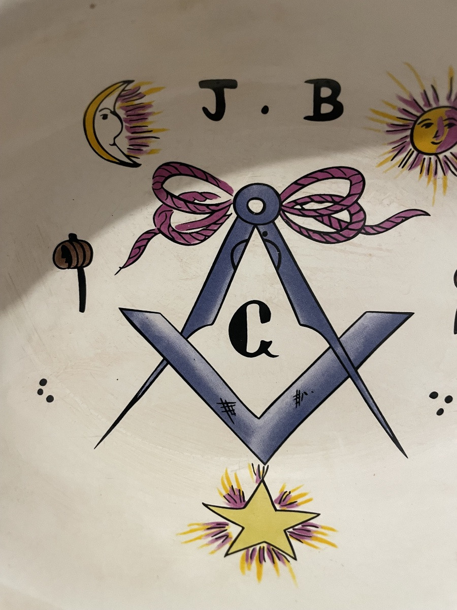 Plat à barbe maçonnique -photo-1