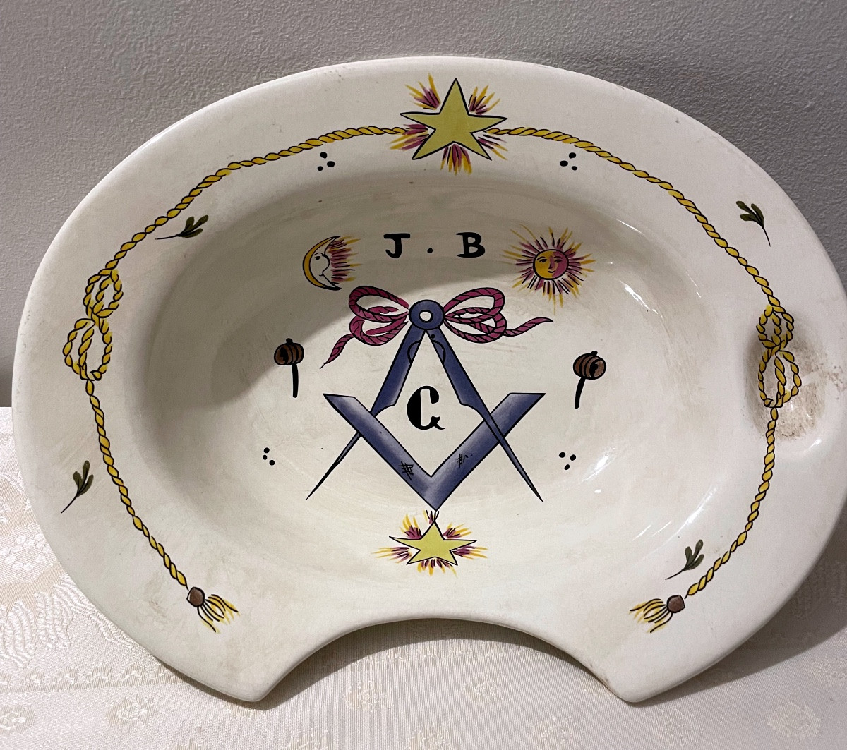 Plat à barbe maçonnique 