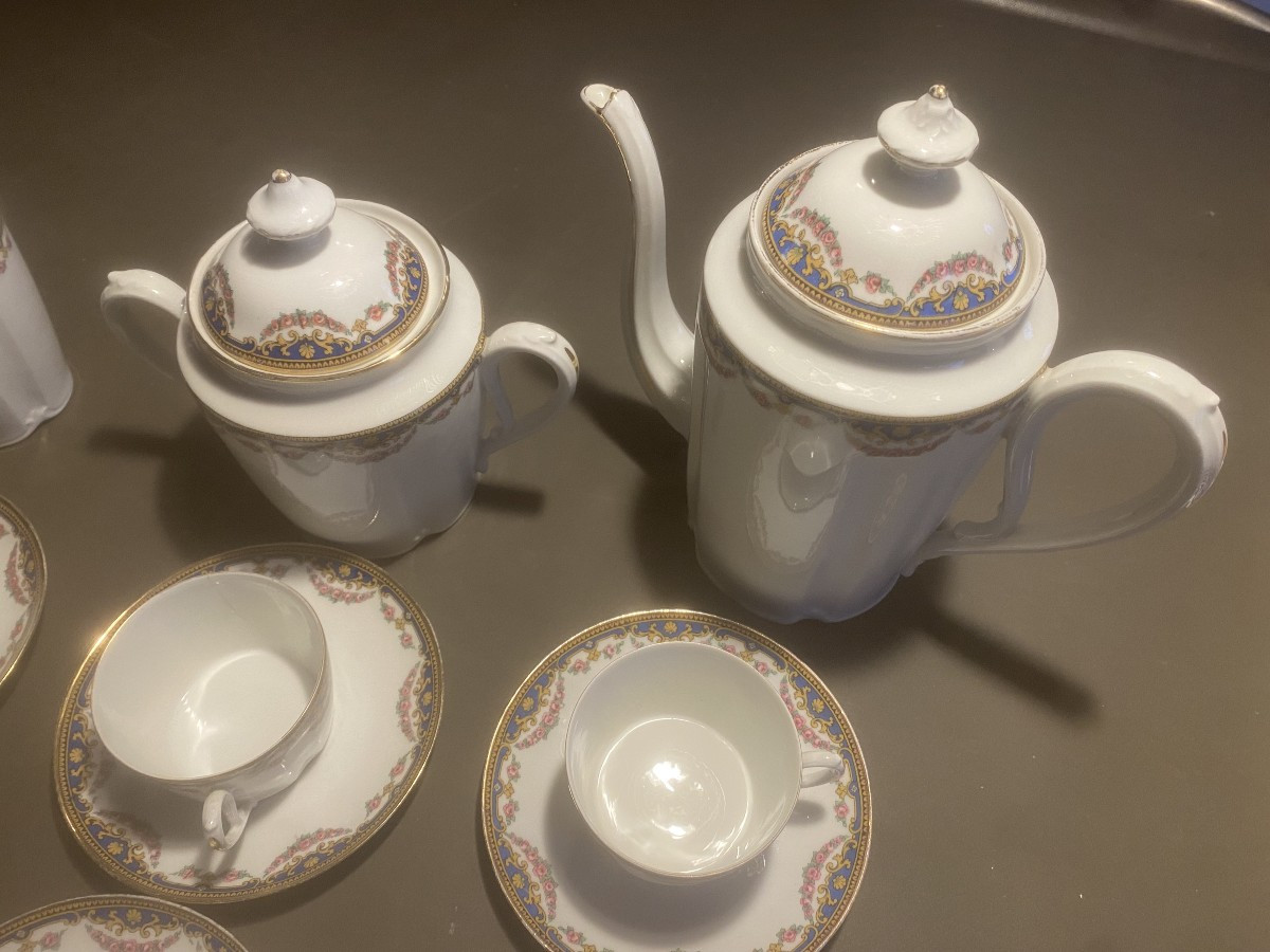 An Edgard Gauchez Coffee Service, Vierzon Porcelain, Maison Charonnat-photo-2