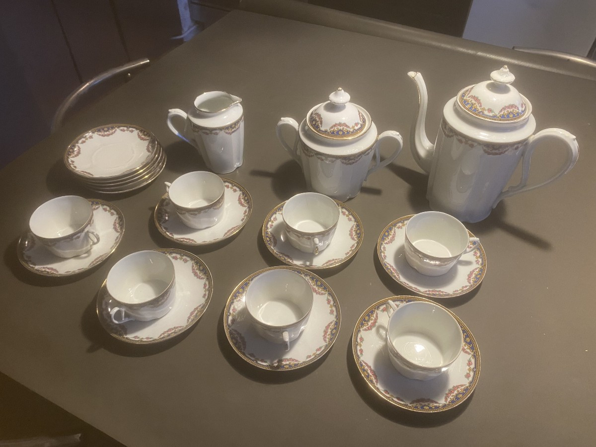 An Edgard Gauchez Coffee Service, Vierzon Porcelain, Maison Charonnat