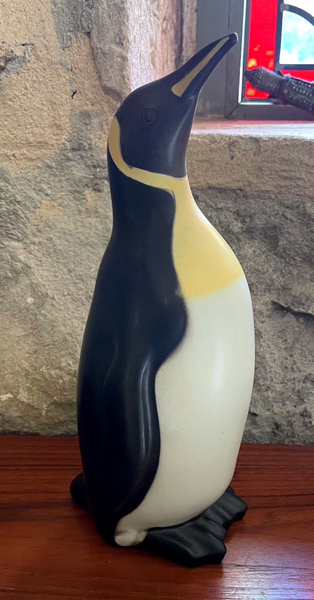 Manchot tire lire en céramique -Braedstrup denmark -Pondus cup 1983