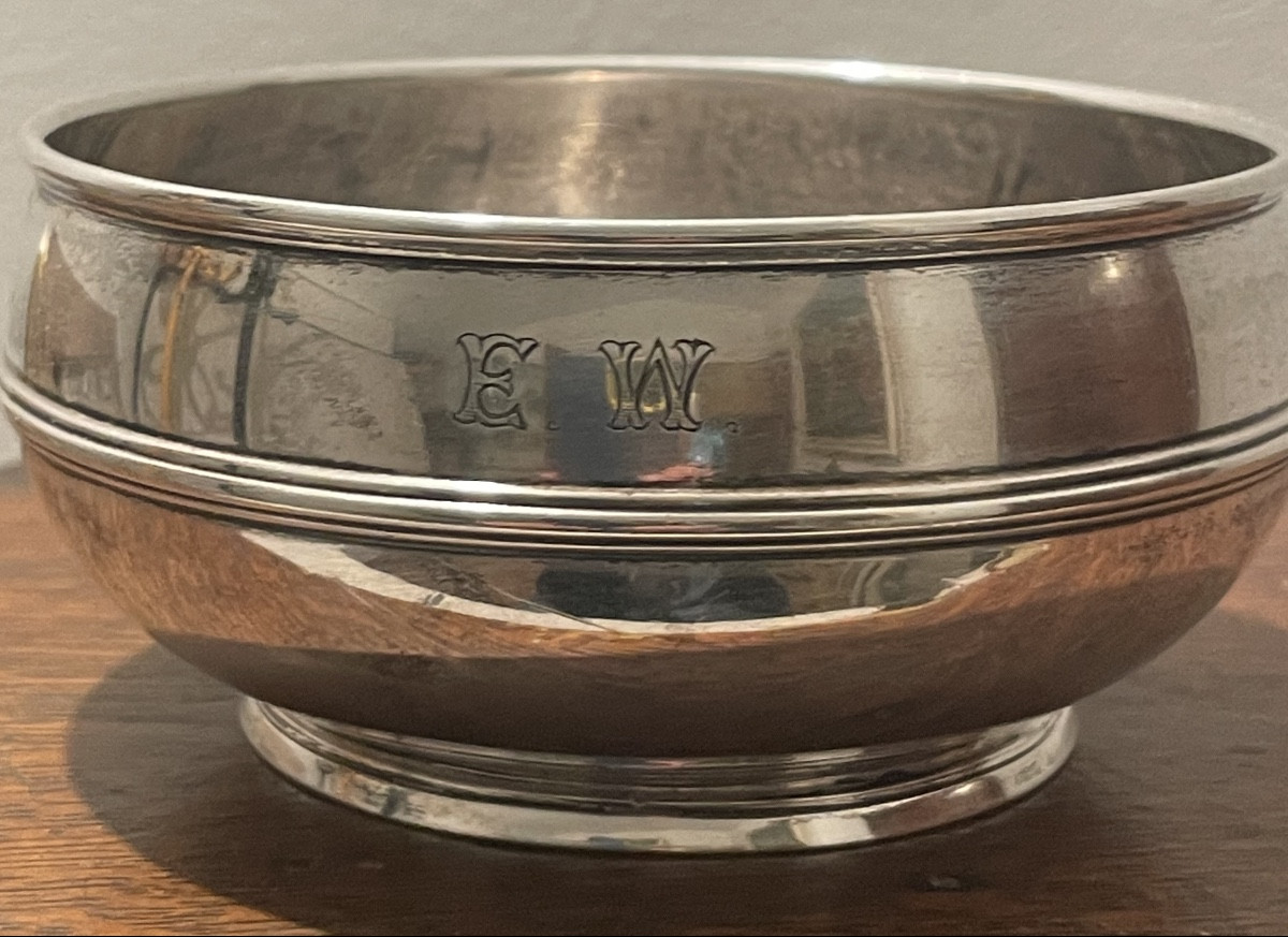 Petit bol en argent massif anglais – sterling – XIXe siècle-photo-2