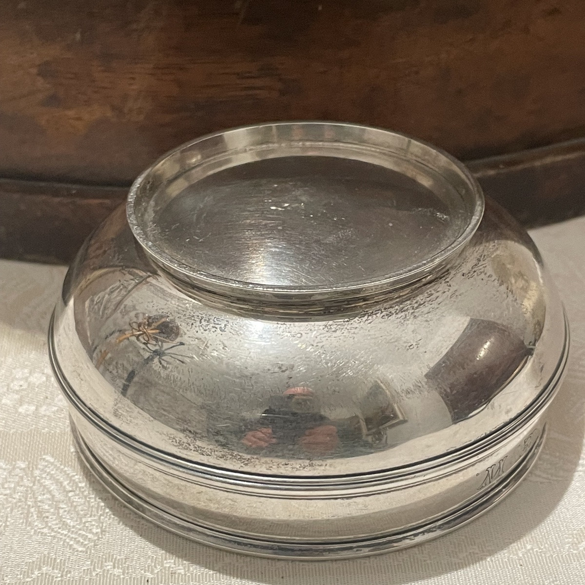 Petit bol en argent massif anglais – sterling – XIXe siècle-photo-2