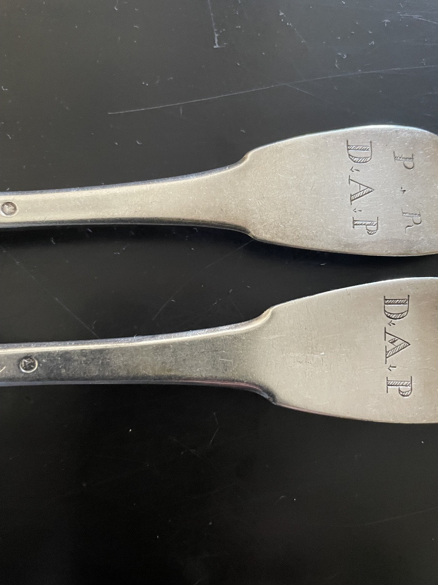 Couvert ancien en argent massif -Marseille-époque Consulat /Empire -photo-3