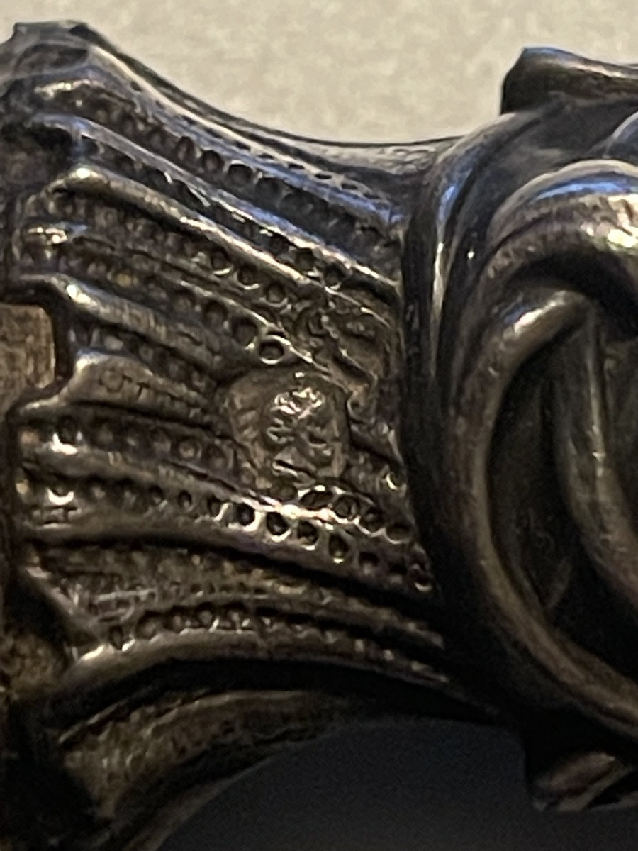 Solid Silver Fish Serving Set – Minerva Hallmark – Late 19th Century-photo-6