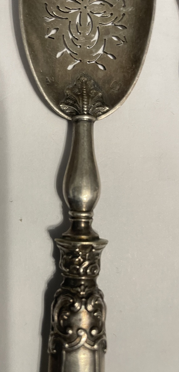 Solid Silver Serving Set – Silversmith François-auguste Boyer? – Paris, 19th Century-photo-1