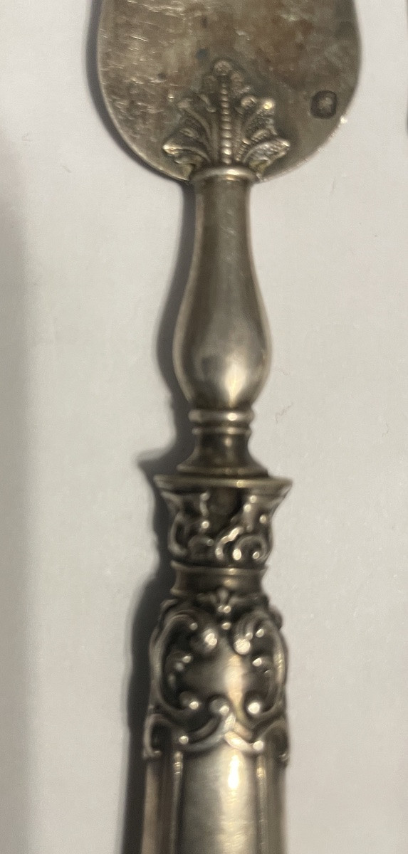 Solid Silver Serving Set – Silversmith François-auguste Boyer? – Paris, 19th Century-photo-2