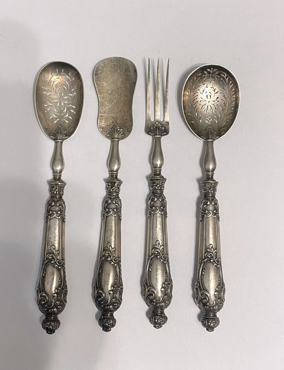 Solid Silver Serving Set – Silversmith François-auguste Boyer? – Paris, 19th Century