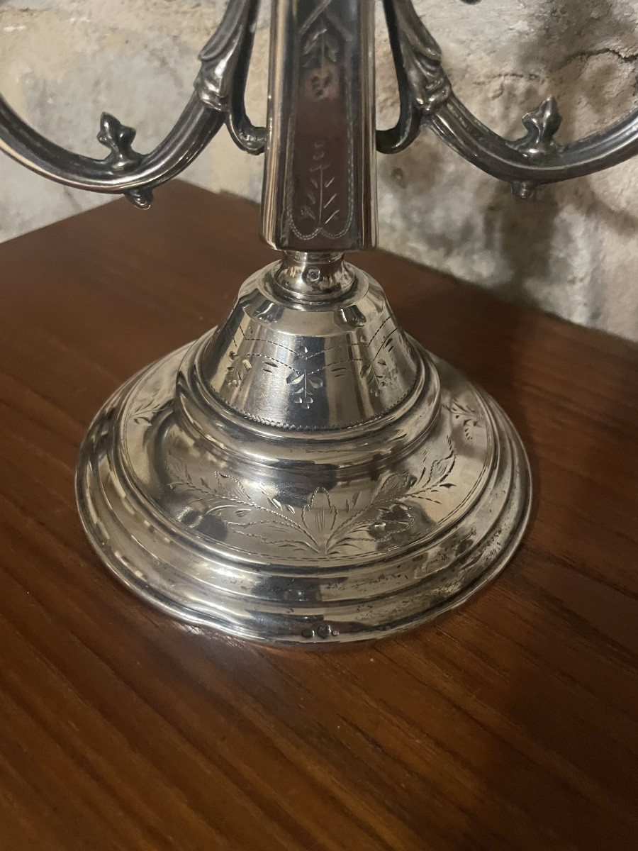 Chandelier en argent massif – Vienne, fin XIXe siècle-photo-8