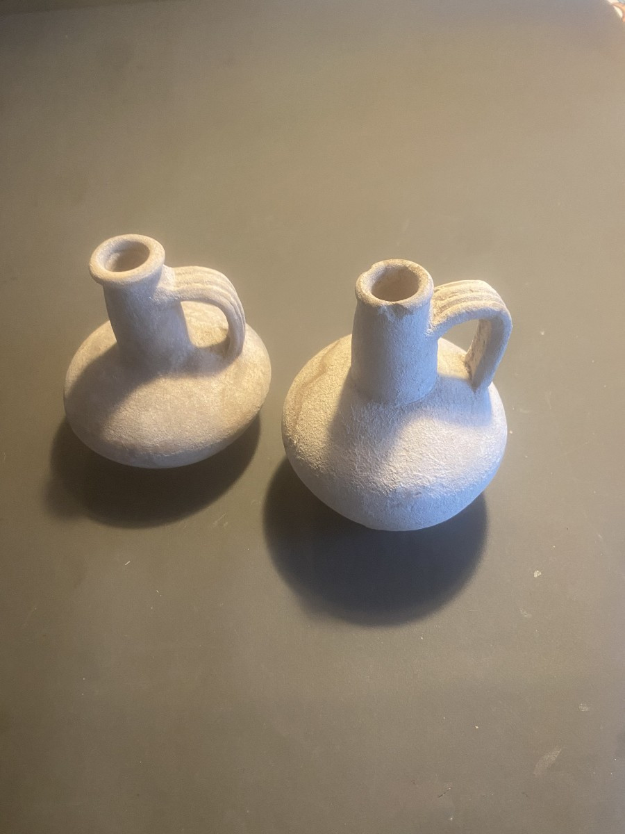 deux cruches en terre cuite d'époque Romaine-photo-1