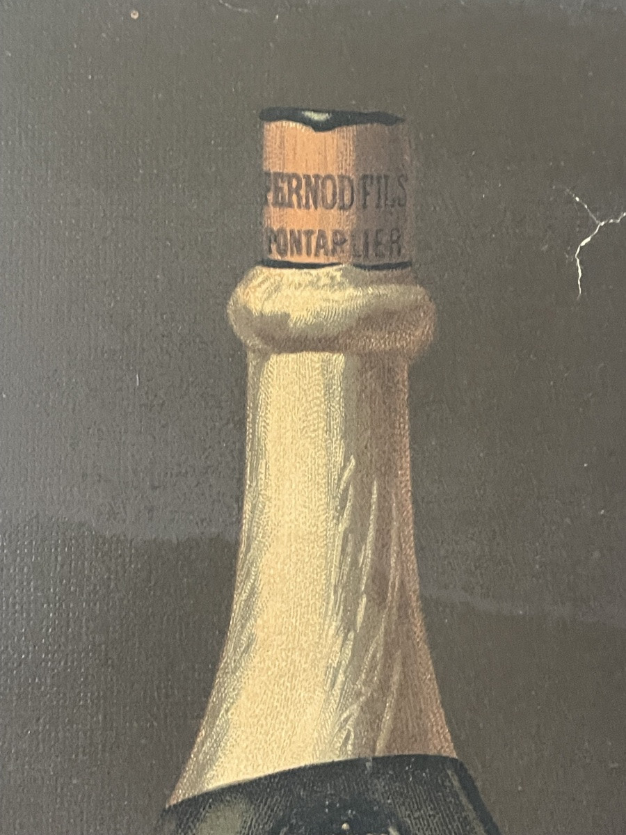 Beautiful Late 19th-century Advertising Chromolithograph Depicting "l 'absinthe" -photo-2