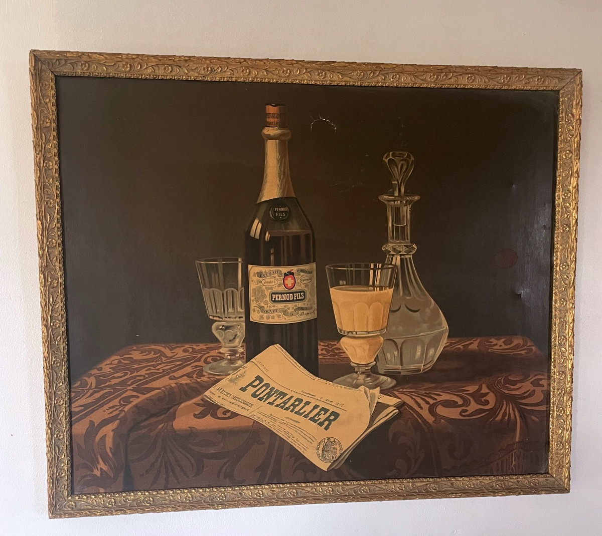 Beautiful Late 19th-century Advertising Chromolithograph Depicting "l 'absinthe" 