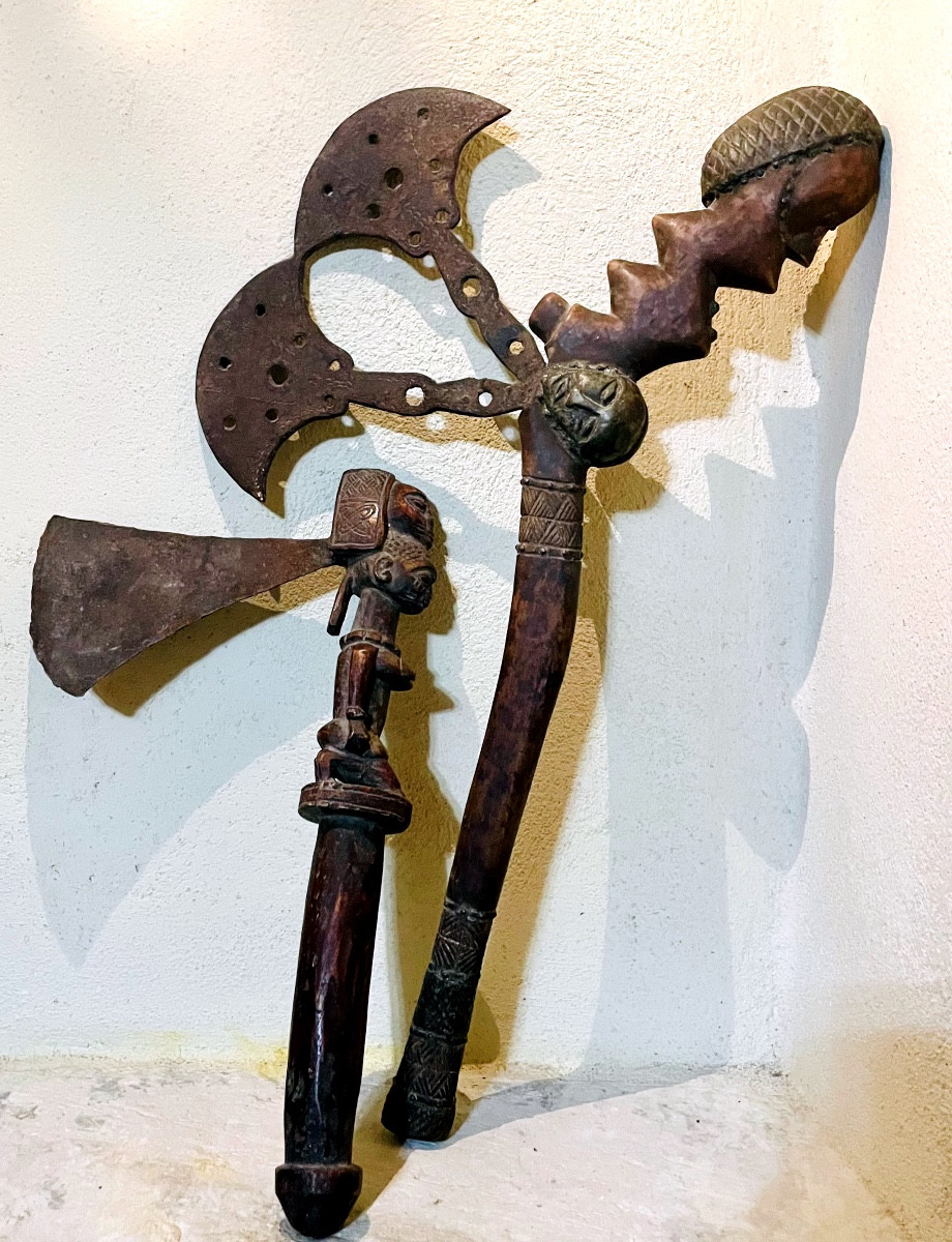 Pair Of Prestige Axes – Central Africa (drc) – Early 20th Century