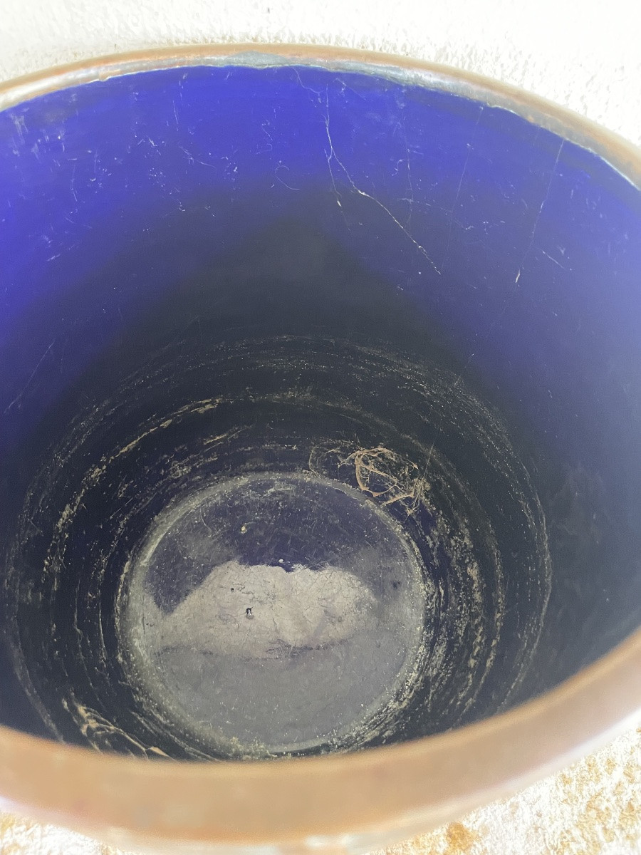 Cache-pot Art nouveau en cuivre repoussé, Fives-Lille – modèle 4660-photo-2