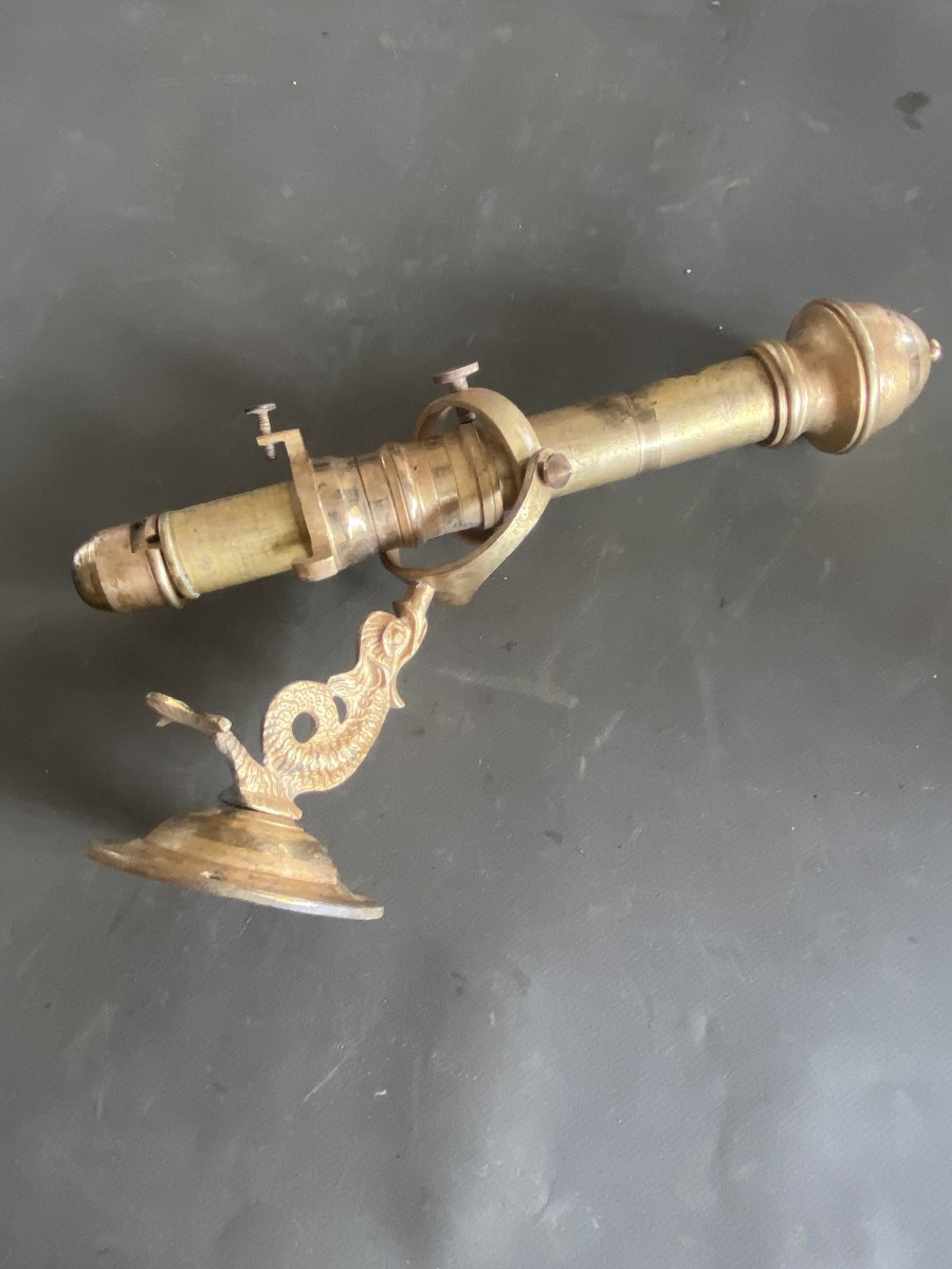 lampe de marine sur cardan époque XIX ° siècle-photo-4