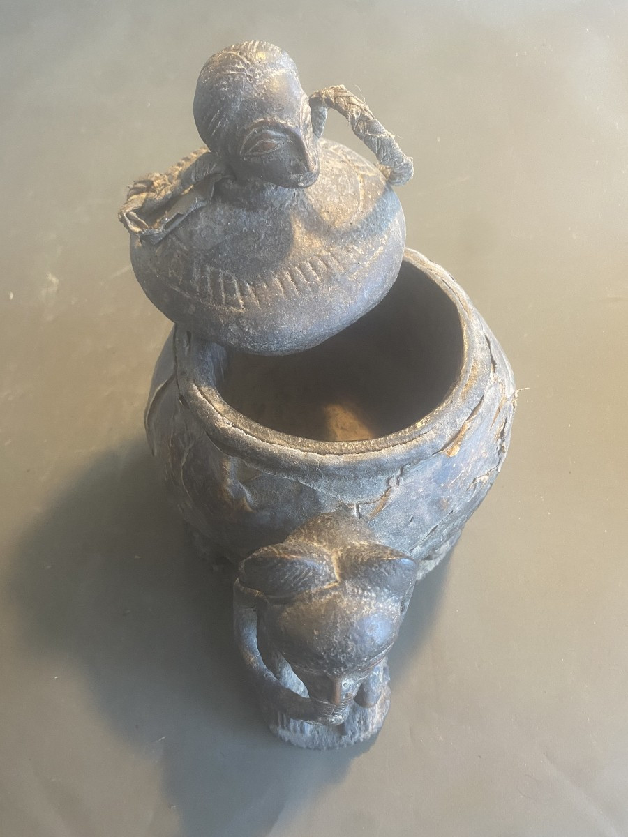 Oracle Box With Mouse Baoule Ivory Coast-photo-2