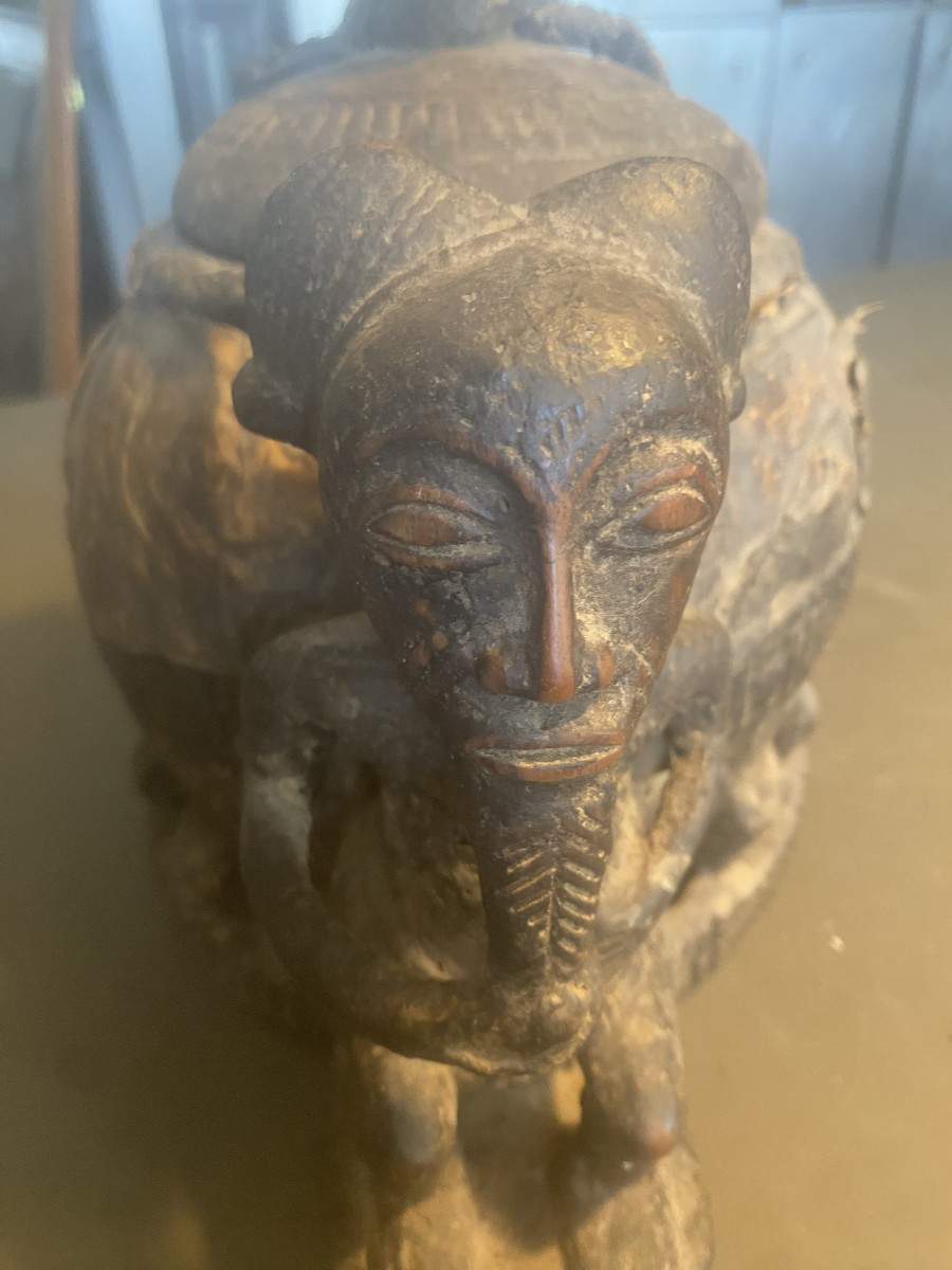 Oracle Box With Mouse Baoule Ivory Coast-photo-7