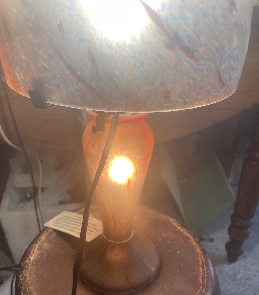 Lampe champignon en verre de la manufacture de VIANNE-photo-4