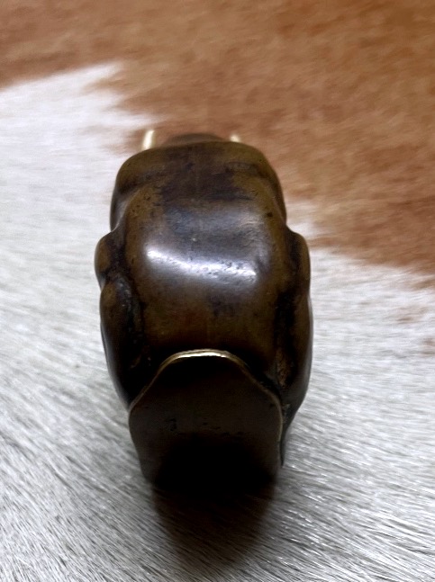 Petit pyrogène en bronze en forme de tête d'éléphant – Fin XIXᵉ siècle-photo-3