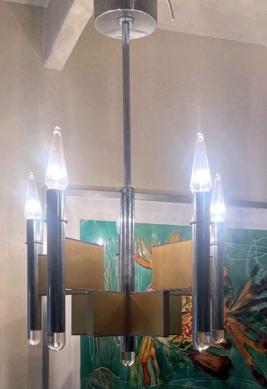 Gaetano Sciolari – Italian Five-light Chandelier – Circa 1970-photo-2