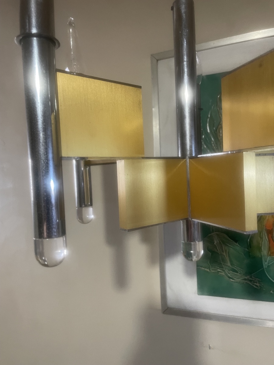 Gaetano Sciolari – Italian Five-light Chandelier – Circa 1970-photo-8