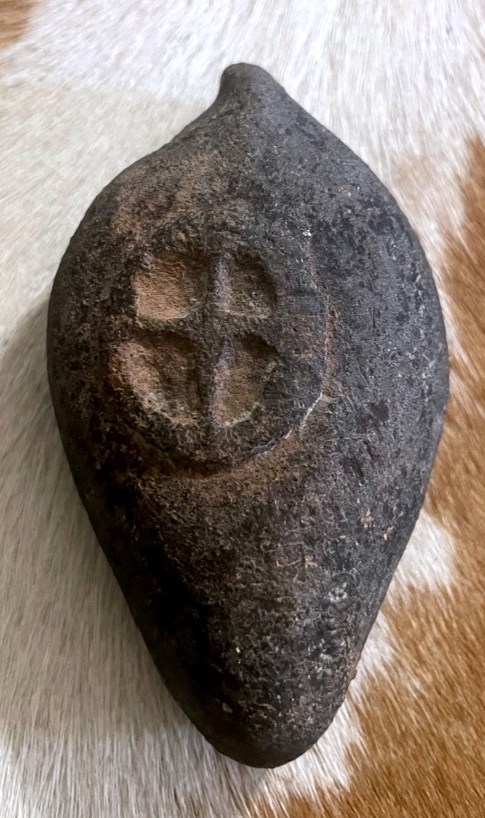 Roman Terracotta Oil Lamp – Cross Motif – Late Antiquity – 10 Cm-photo-2