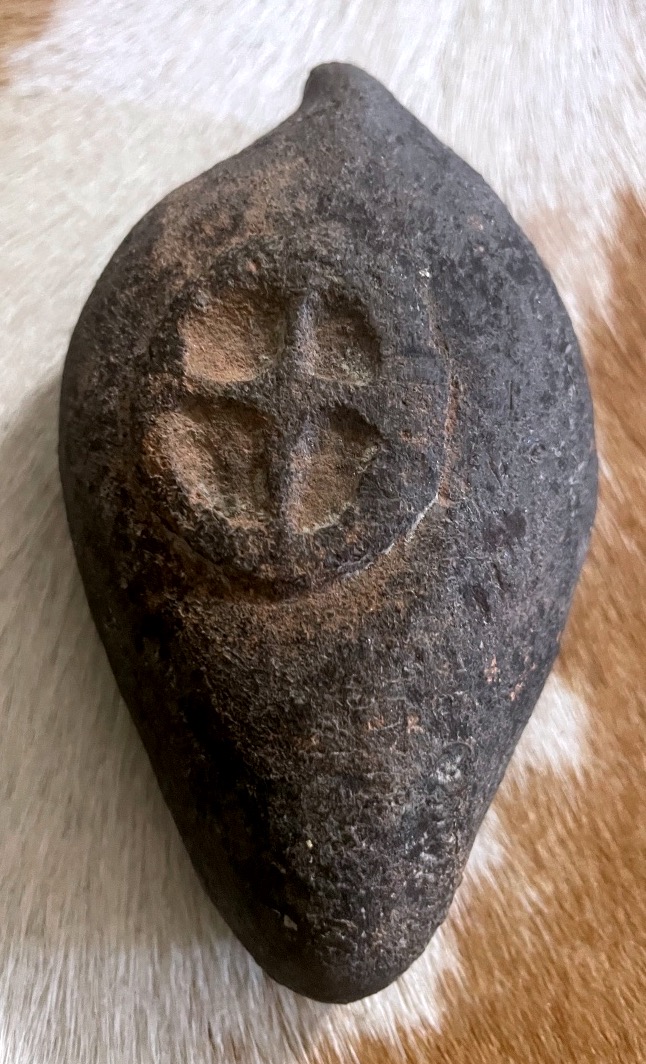 Roman Terracotta Oil Lamp – Cross Motif – Late Antiquity – 10 Cm-photo-3
