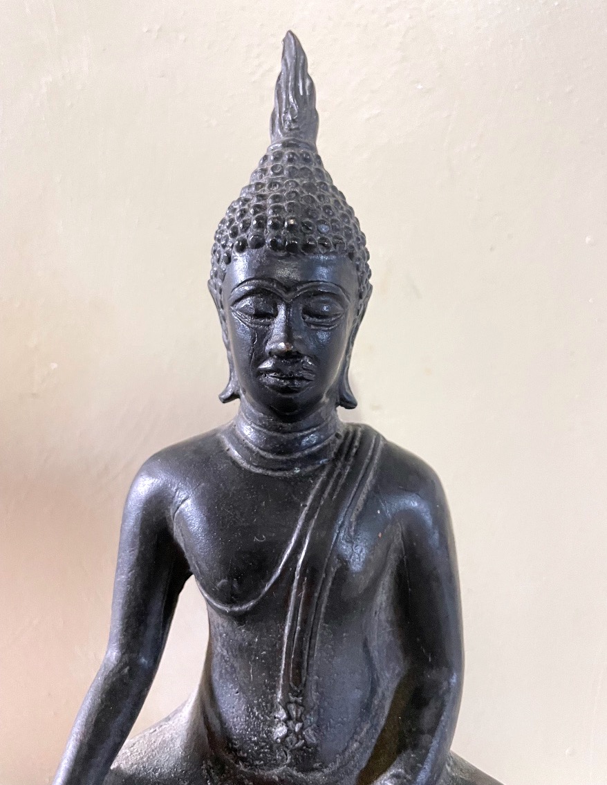 Bouddha assis en bronze – Thaïlande, période Rattanakosin, fin XIXᵉ – début XXᵉ siècle-photo-3