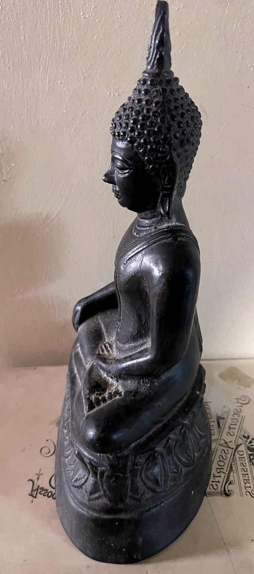 Bouddha assis en bronze – Thaïlande, période Rattanakosin, fin XIXᵉ – début XXᵉ siècle-photo-3