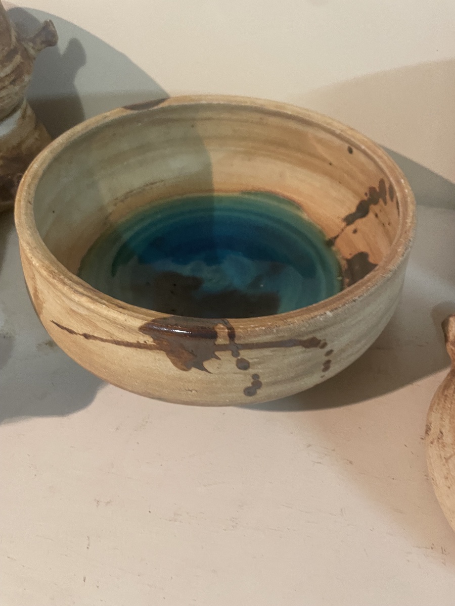 POTERIE DU COLOMBIER – SALADIER EN GRÈS ÉMAILLÉ-photo-2