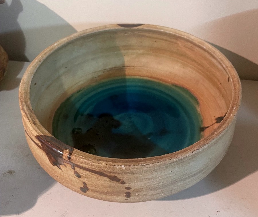 POTERIE DU COLOMBIER – SALADIER EN GRÈS ÉMAILLÉ-photo-3