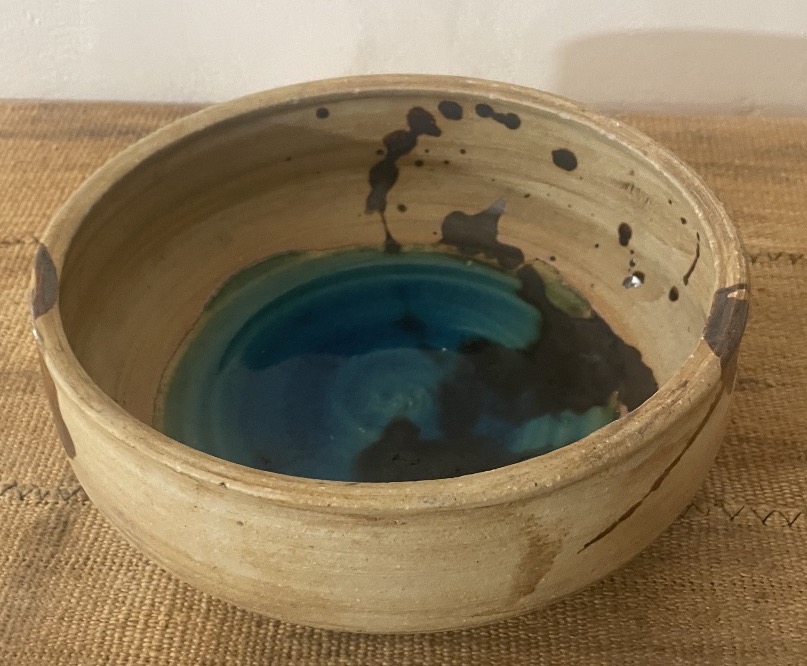 POTERIE DU COLOMBIER – SALADIER EN GRÈS ÉMAILLÉ-photo-1