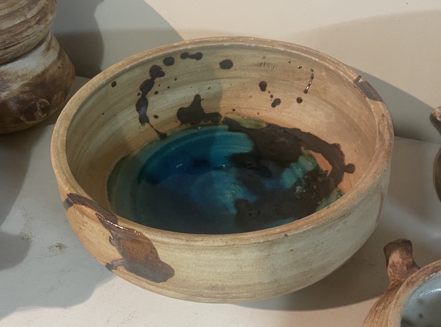 POTERIE DU COLOMBIER – SALADIER EN GRÈS ÉMAILLÉ-photo-5