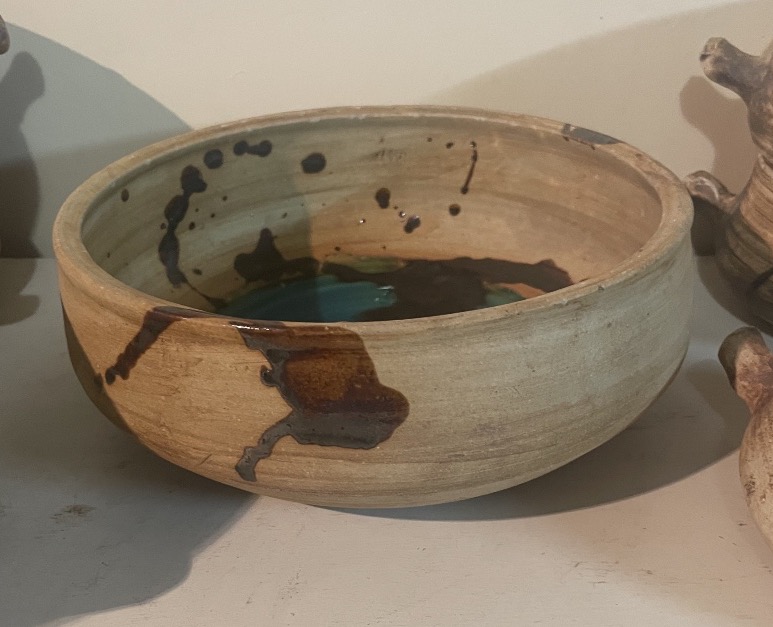 POTERIE DU COLOMBIER – SALADIER EN GRÈS ÉMAILLÉ-photo-6