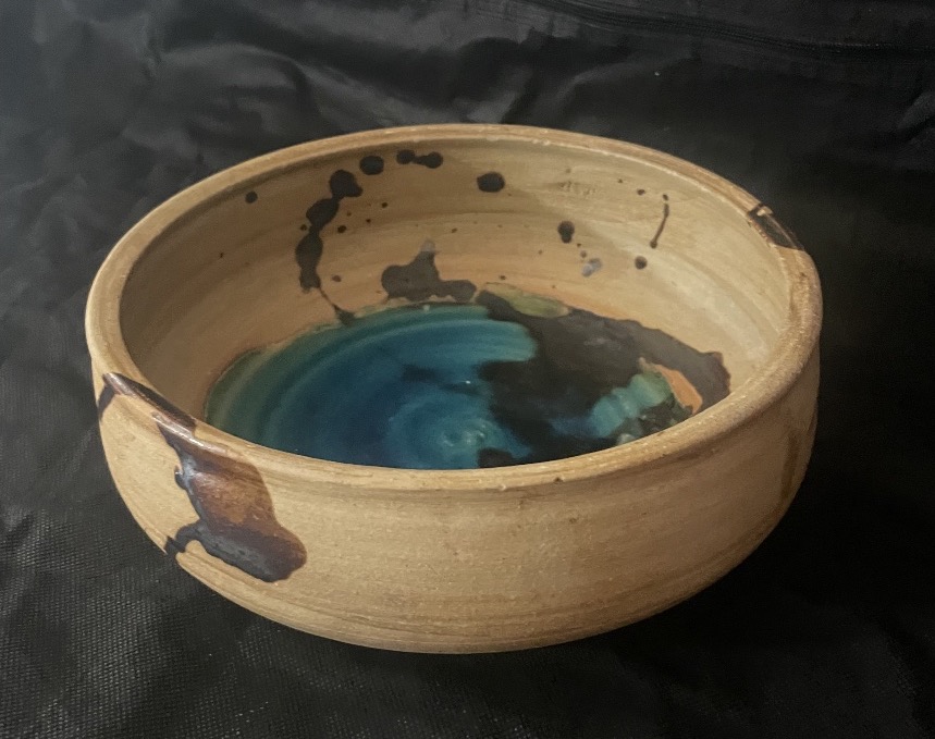 POTERIE DU COLOMBIER – SALADIER EN GRÈS ÉMAILLÉ