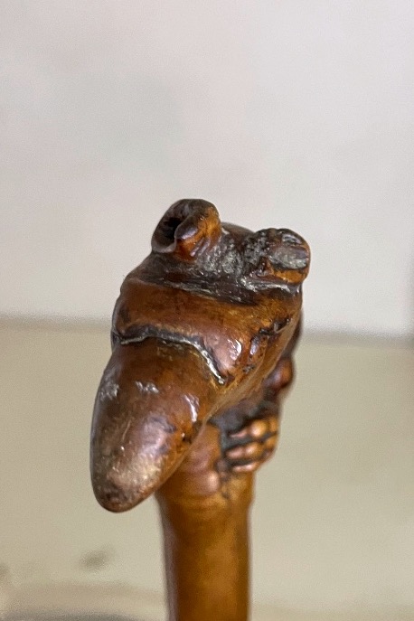 Carved Wooden Cane – Griffin And Serpent – ​​folk Art-photo-7