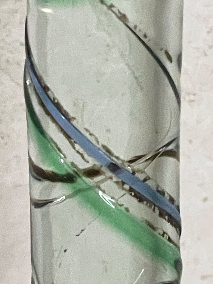 Rare Solid Glass "conscript's Cane" (glassmaker's Cane), Circa 1900.-photo-2