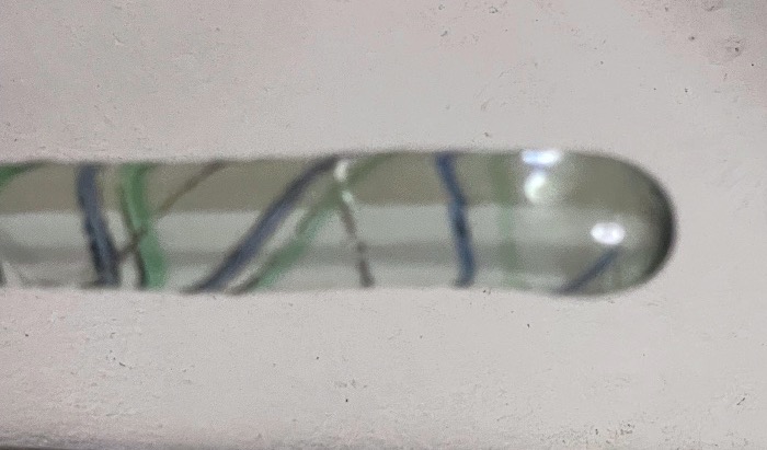 Rare Solid Glass "conscript's Cane" (glassmaker's Cane), Circa 1900.-photo-5