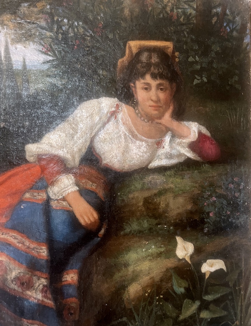 Napolitaine au bord de la mer — XIXe siècle Huile sur toile, vers 1870-1880.-photo-4