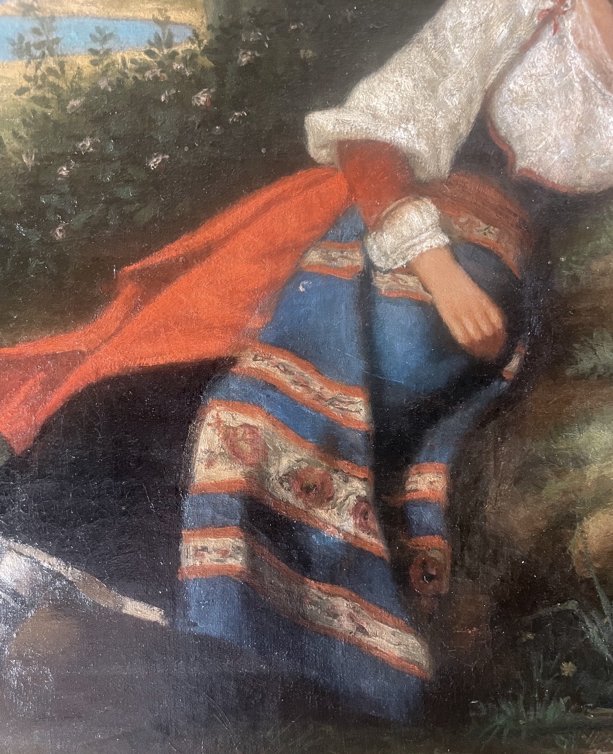 Napolitaine au bord de la mer — XIXe siècle Huile sur toile, vers 1870-1880.-photo-4