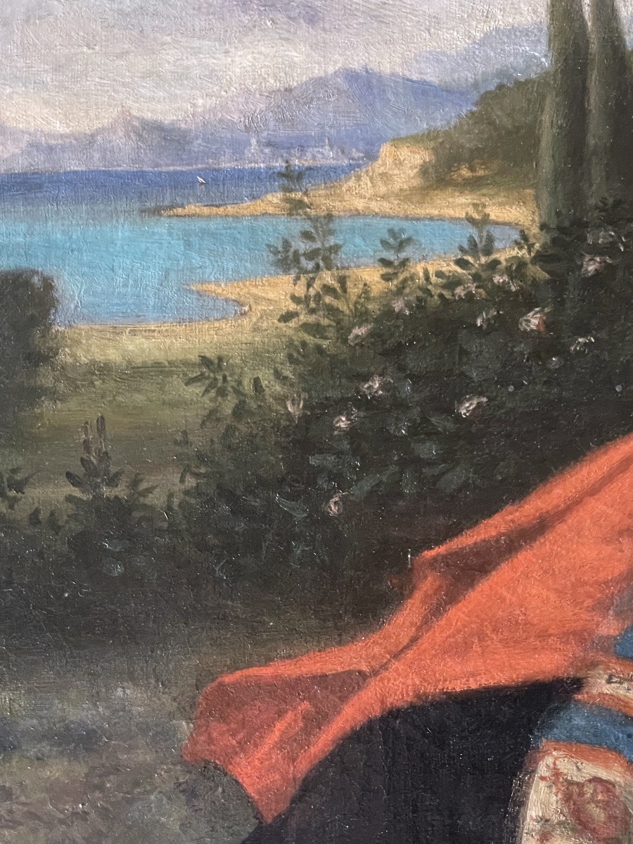 Napolitaine au bord de la mer — XIXe siècle Huile sur toile, vers 1870-1880.-photo-5