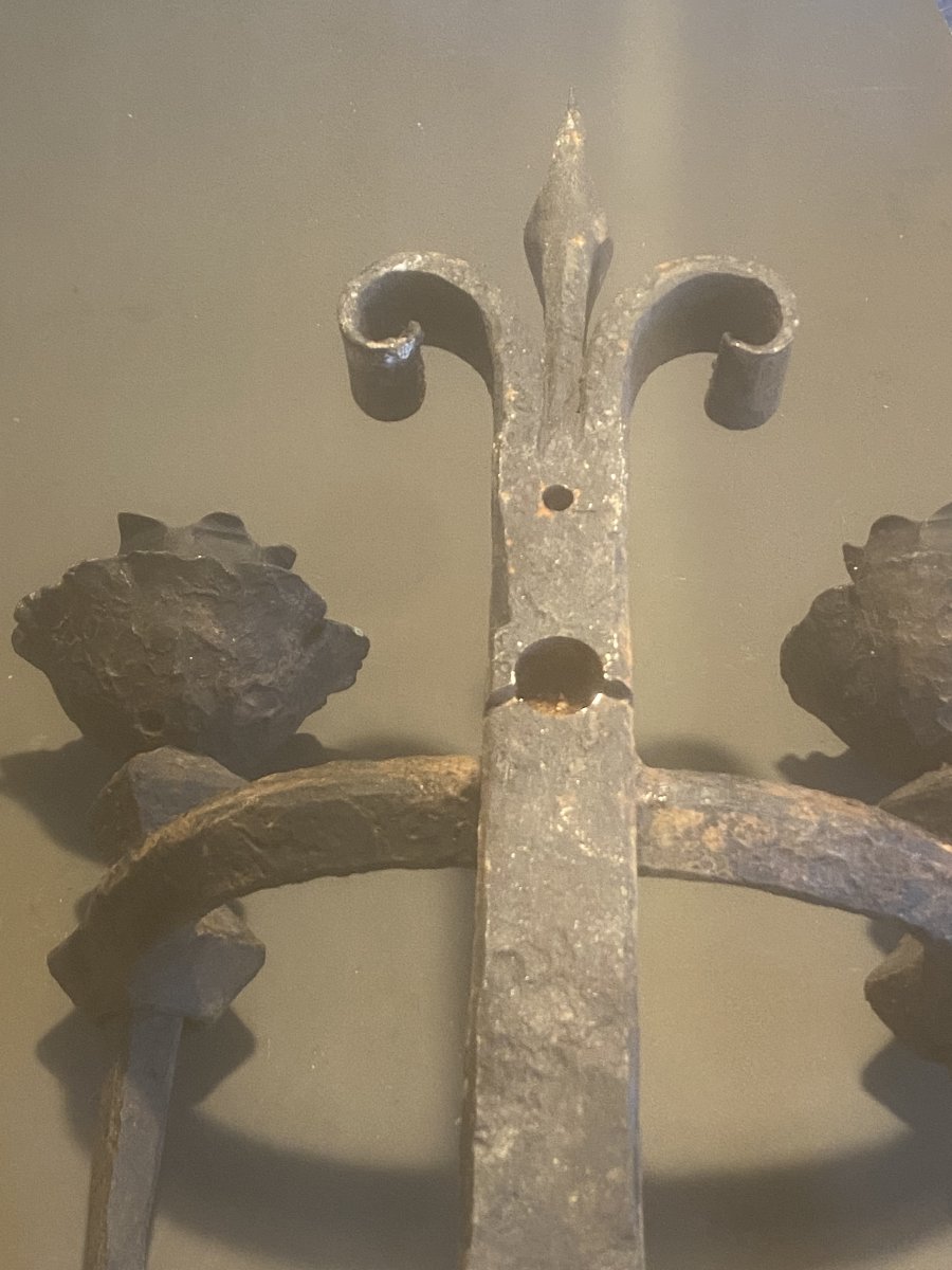 A Pair Of Wrought-iron Candlesticks By French Sculptor Raymond Morales (1926–2004) -photo-1